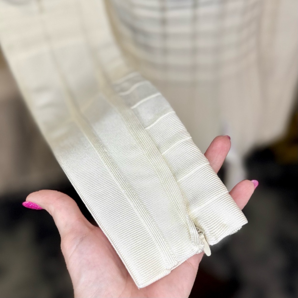 NEW! Herve Leger Off-White Alabaster Flo Jacket - Picture 12 of 16